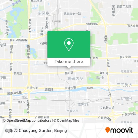 朝阳园 Chaoyang Garden map