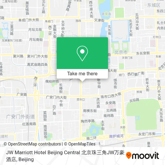 JW Marriott Hotel Beijing Central 北京珠三角JW万豪酒店 map