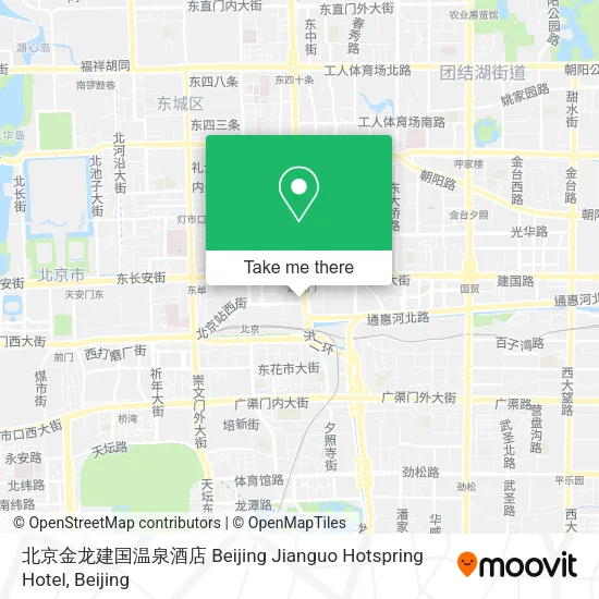北京金龙建国温泉酒店 Beijing Jianguo Hotspring Hotel map