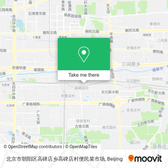 北京市朝阳区高碑店乡高碑店村便民菜市场 map