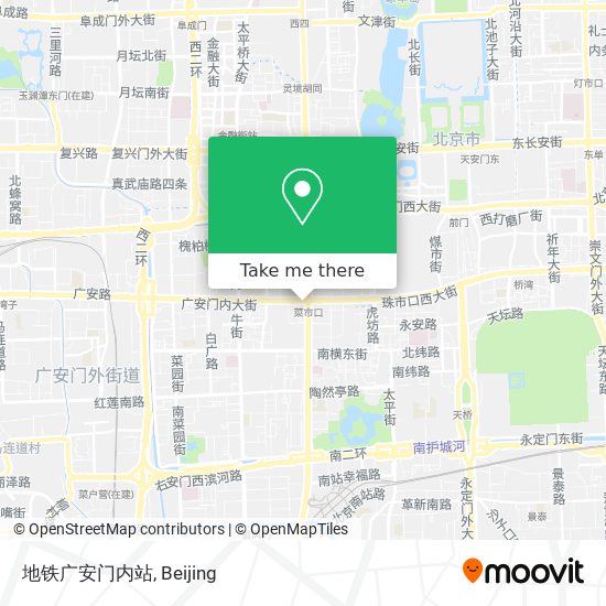 地铁广安门内站 map