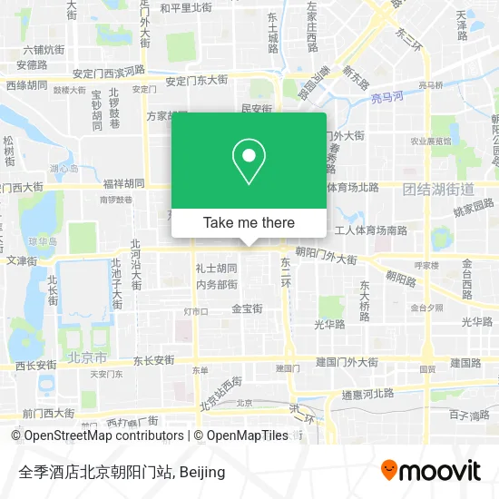 全季酒店北京朝阳门站 map
