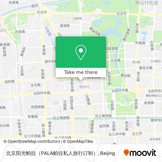 北京阳光帕拉（PALA帕拉私人旅行订制） map