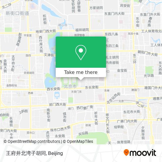 王府井北湾子胡同 map
