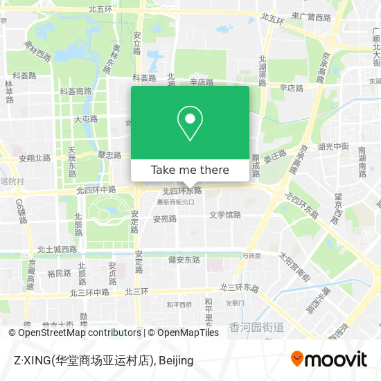 Z·XING(华堂商场亚运村店) map