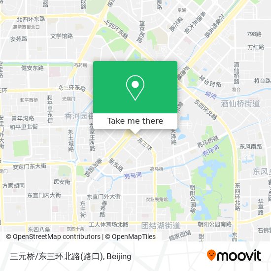 三元桥/东三环北路(路口) map