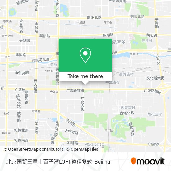 北京国贸三里屯百子湾LOFT整租复式 map