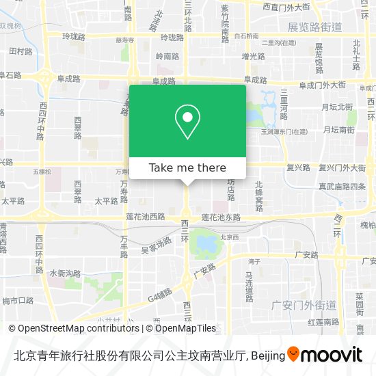 北京青年旅行社股份有限公司公主坟南营业厅 map
