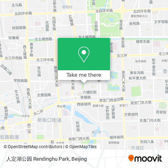 人定湖公园 Rendinghu Park map