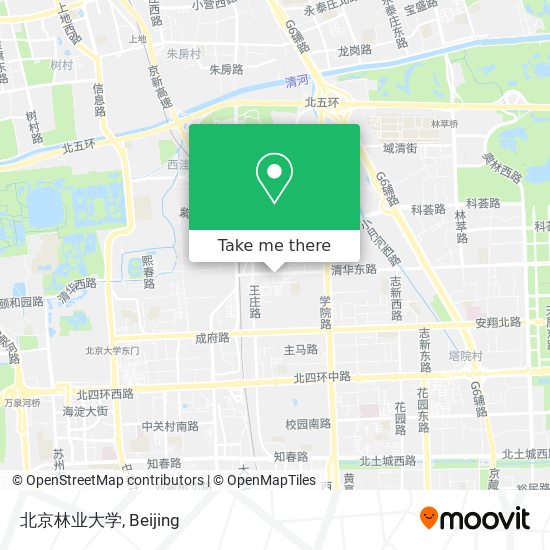 北京林业大学 map