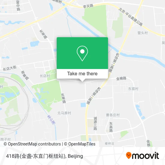 418路(金盏-东直门枢纽站) map