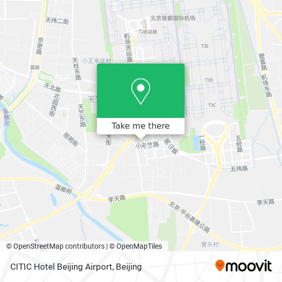CITIC Hotel Beijing Airport map