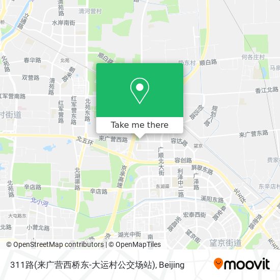 311路(来广营西桥东-大运村公交场站) map
