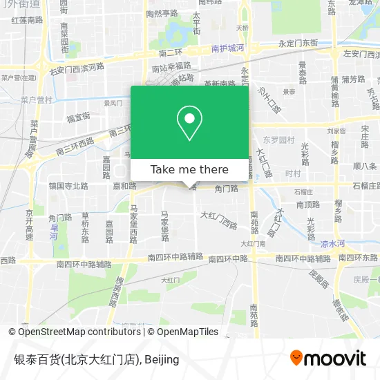 银泰百货(北京大红门店) map