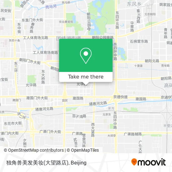 独角兽美发美妆(大望路店) map