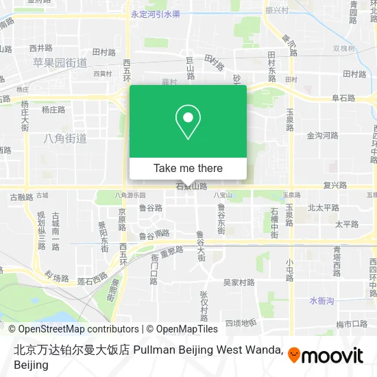 北京万达铂尔曼大饭店 Pullman Beijing West Wanda map