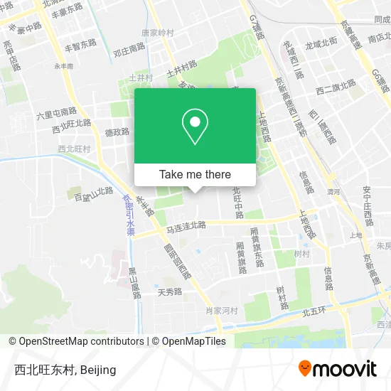 西北旺东村 map