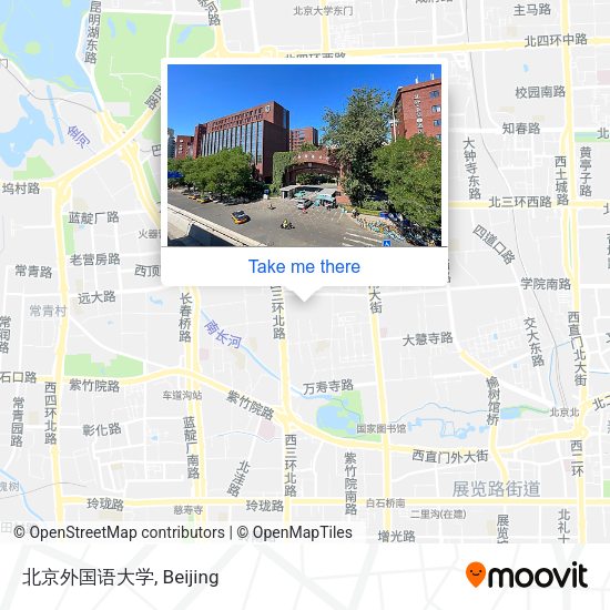 北京外国语大学 map