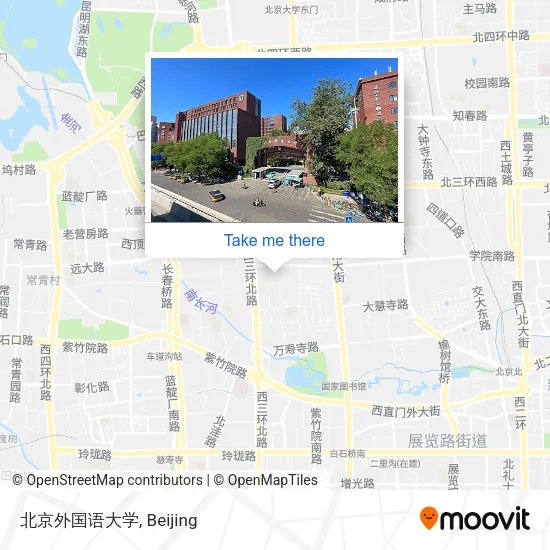 北京外国语大学 map