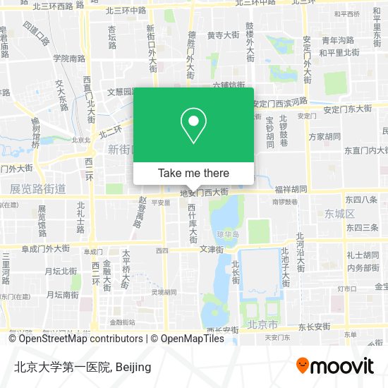 北京大学第一医院 map