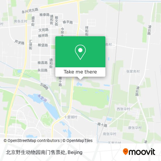 北京野生动物园南门售票处 map