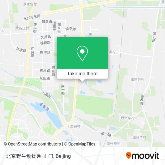 北京野生动物园-正门 map