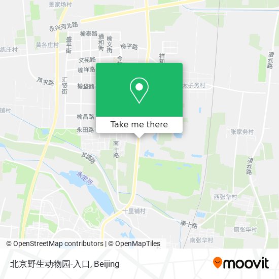 北京野生动物园-入口 map