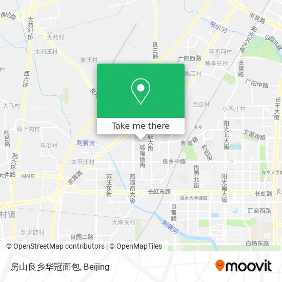 房山良乡华冠面包 map