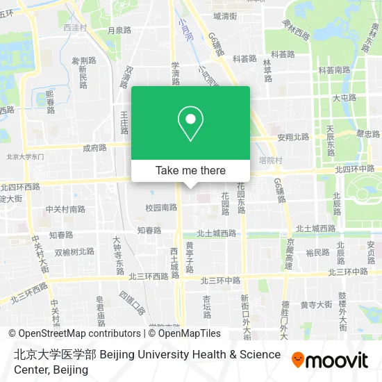 北京大学医学部 Beijing University Health & Science Center map