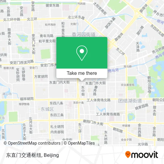 东直门交通枢纽 map