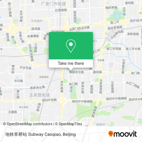 地铁草桥站 Subway Caoqiao map