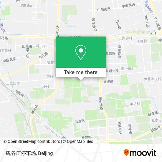 磁各庄停车场 map
