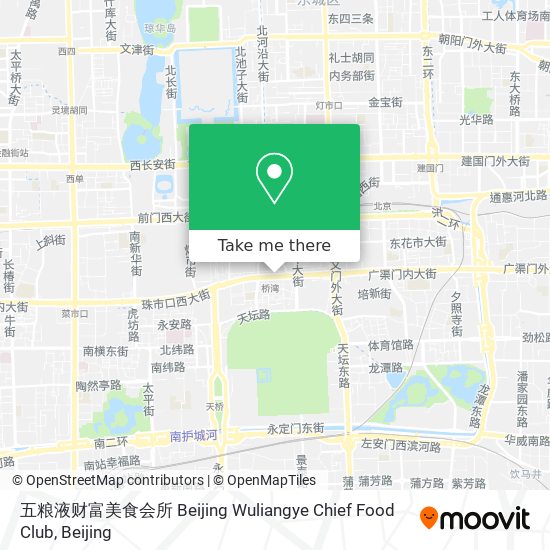 五粮液财富美食会所 Beijing Wuliangye Chief Food Club map