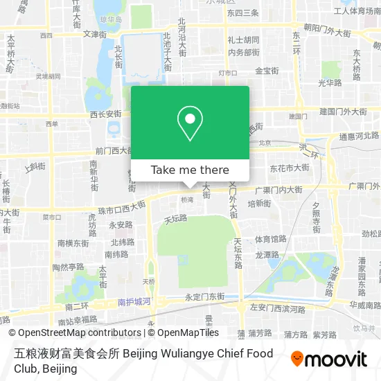 五粮液财富美食会所 Beijing Wuliangye Chief Food Club map
