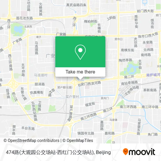 474路(大观园公交场站-西红门公交场站) map