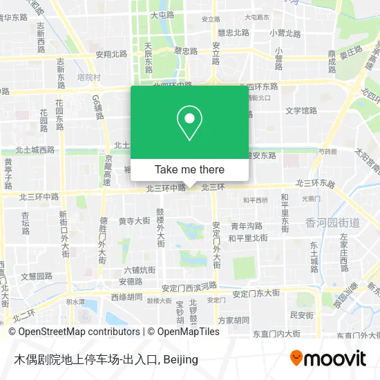 木偶剧院地上停车场-出入口 map