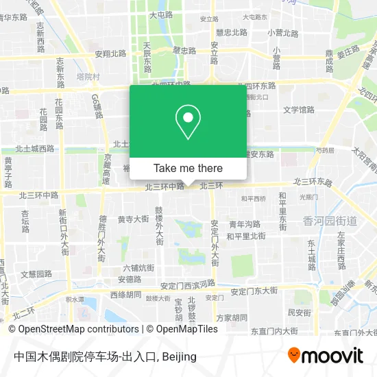 中国木偶剧院停车场-出入口 map