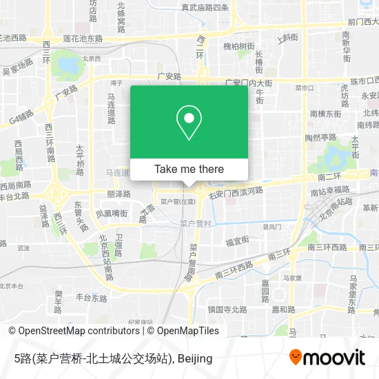 5路(菜户营桥-北土城公交场站) map