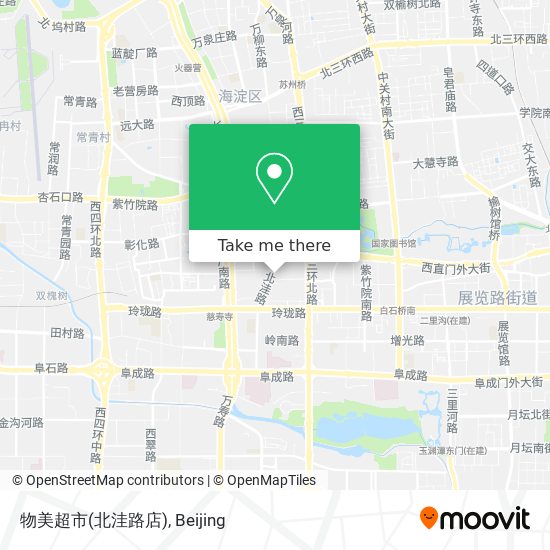 物美超市(北洼路店) map