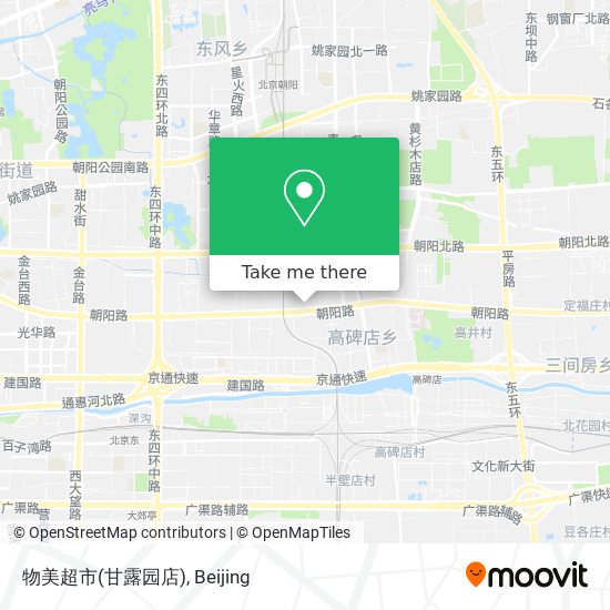 物美超市(甘露园店) map