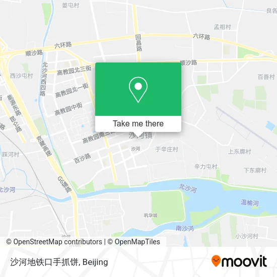 沙河地铁口手抓饼 map