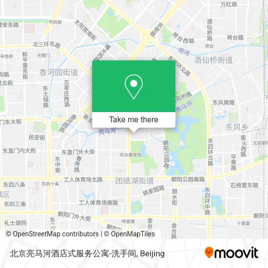 北京亮马河酒店式服务公寓-洗手间 map