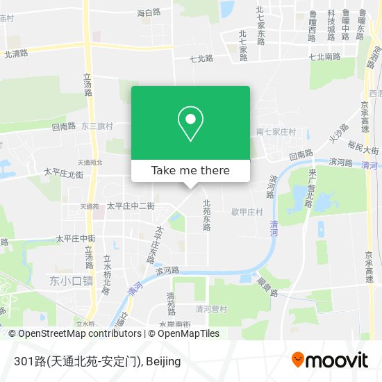 301路(天通北苑-安定门) map