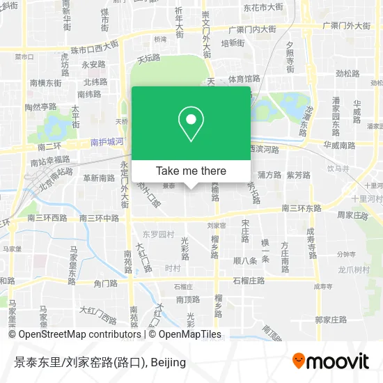 景泰东里/刘家窑路(路口) map