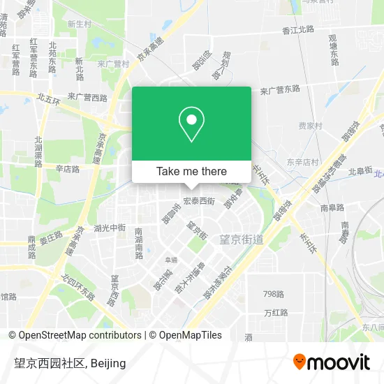 望京西园社区 map