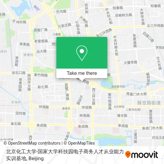 北京化工大学-国家大学科技园电子商务人才从业能力实训基地 map