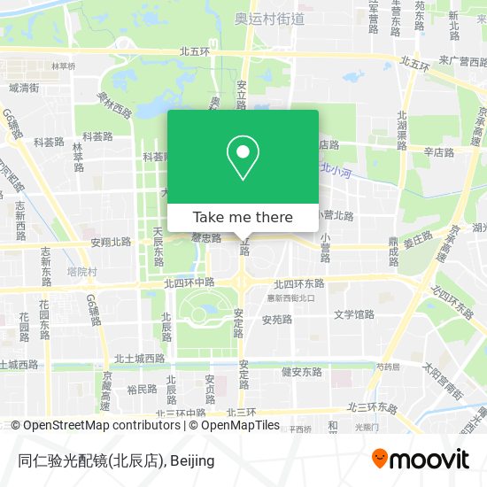 同仁验光配镜(北辰店) map