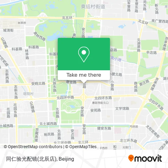 同仁验光配镜(北辰店) map