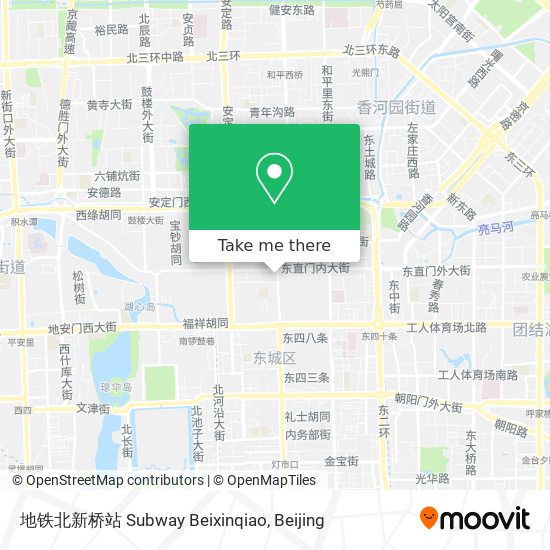 地铁北新桥站 Subway Beixinqiao map