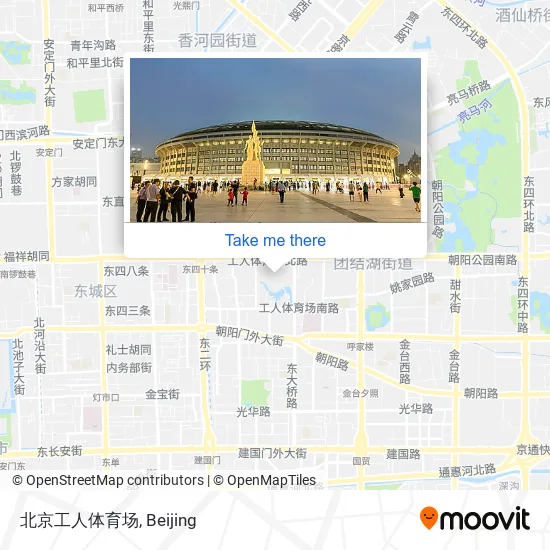 北京工人体育场 map